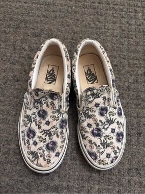 Vans Kids Slip-On Floral thistle Canvas Shoes